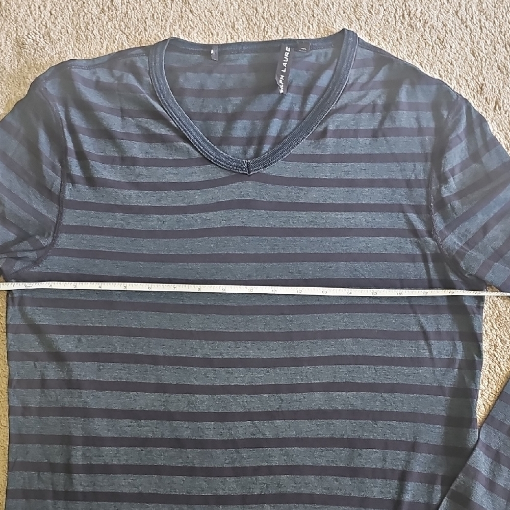 Ralph Lauren Black and Gray Striped Shirt - Picture 3 of 9